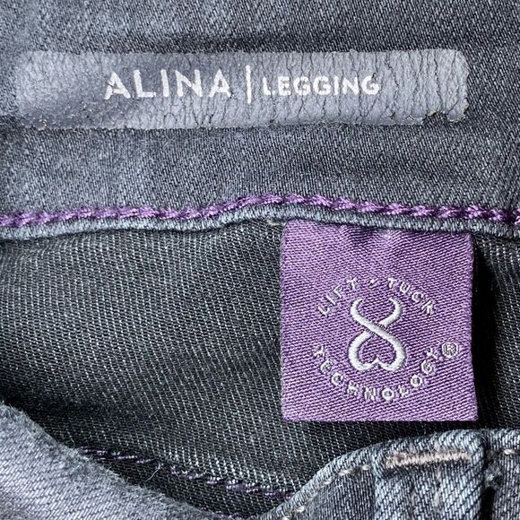 NYJD Alina Denim Leggings in Faded Black Women’s 2 - Picture 6 of 6